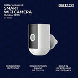 Deltaco Smart Home Batteridrevet WiFi-kamera IP54