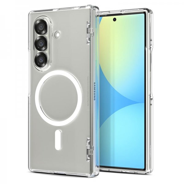 Spigen Samsung Galaxy Z Fold 7 Deksel Ultra Hybrid Pro MagFit Clear White