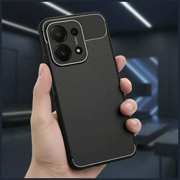 Beline Xiaomi Redmi 15C Deksel Carbon Armor Svart