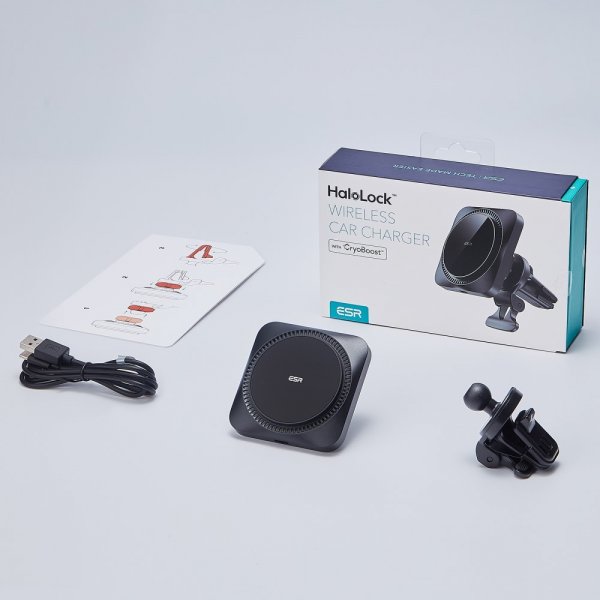 ESR Mobilholder til bil HaloLock Wireless Car Charger MagSafe