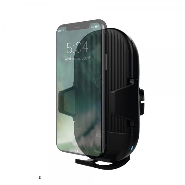 Xqisit Mobilholder til bil med Trådløs Laddning 10W Svart