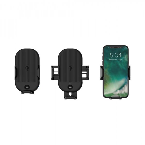 Xqisit Mobilholder til bil med Trådløs Laddning 10W Svart
