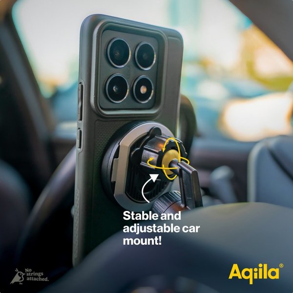 Aqiila Mobilholder til bil Chargebird QC1 Qi2 MagSafe 15W