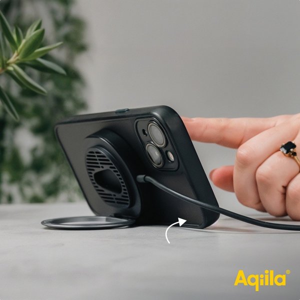 Aqiila Mobilholder til bil Chargebird QC1 Qi2 MagSafe 15W