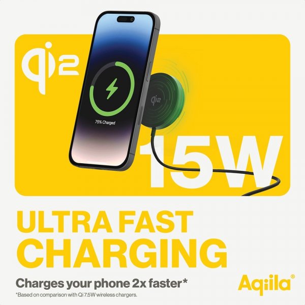 Aqiila Mobilholder til bil Chargebird QC1 Qi2 MagSafe 15W