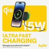Aqiila Mobilholder til bil Chargebird QC1 Qi2 MagSafe 15W