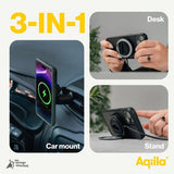 Aqiila Mobilholder til bil Chargebird QC1 Qi2 MagSafe 15W