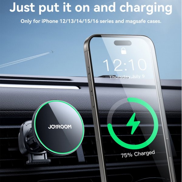 Joyroom Mobilholder til bil Qi2 15W Magnetic Wireless Car Charger Holder