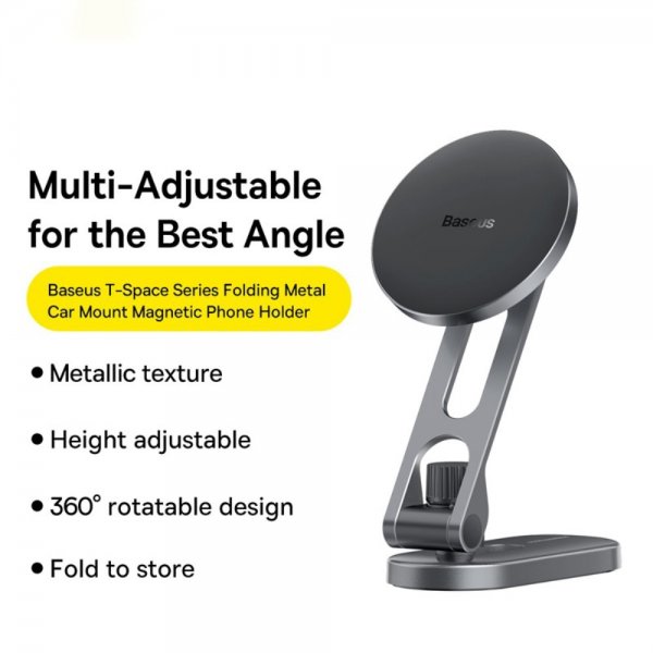 Baseus Mobilholder til bil T-Space Series Folding Tesla Mount Phone Holder MagSafe