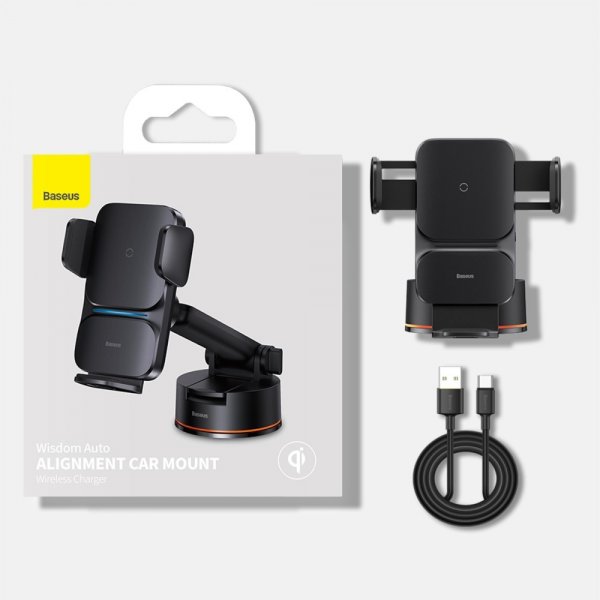 Baseus Bilhållare Wisdom Auto Trådlös laddning Suction Cup