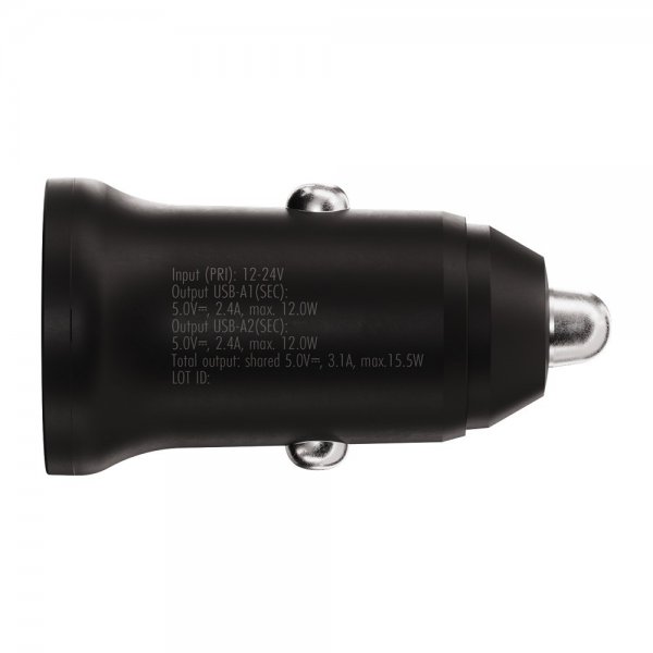X2O Mobillader til bil 2x12W USB-A Svart