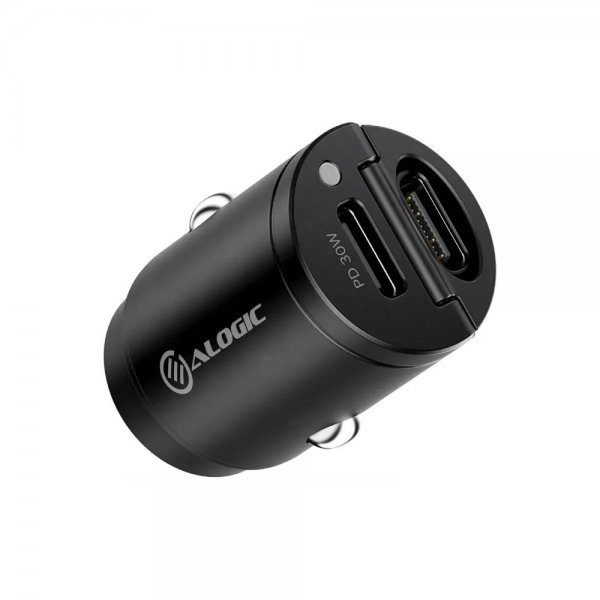 ALOGIC Mobillader til bil 30W Rapid Power Mini Car Charger 2xUSB-C
