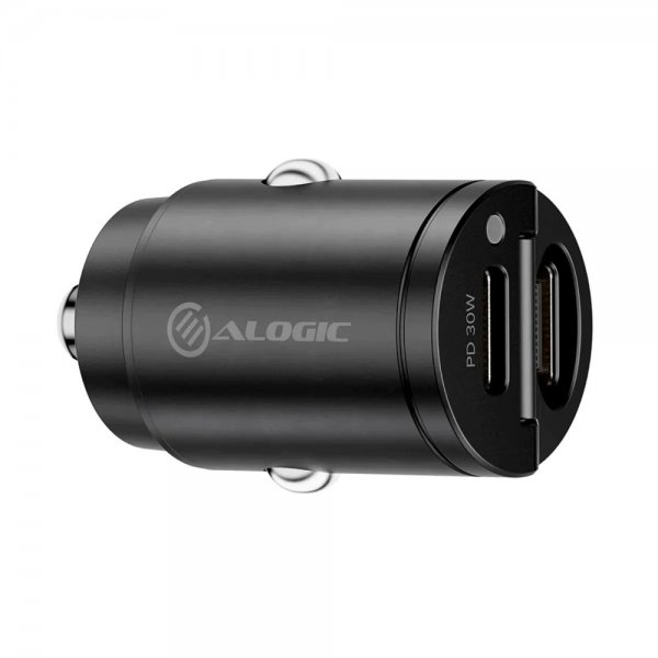 ALOGIC Mobillader til bil 30W Rapid Power Mini Car Charger 2xUSB-C