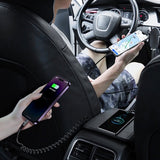 USAMS Mobillader til bil 60W Car Charger with Spring Cable
