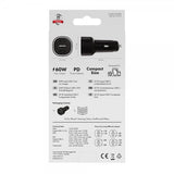 X2O Mobillader til bil 60W Triple USB-C/USB-A GaN Svart