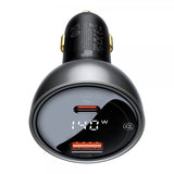 Baseus Mobillader til bil Digital Display PD3.1 Dual Cast Car Charger 140W
