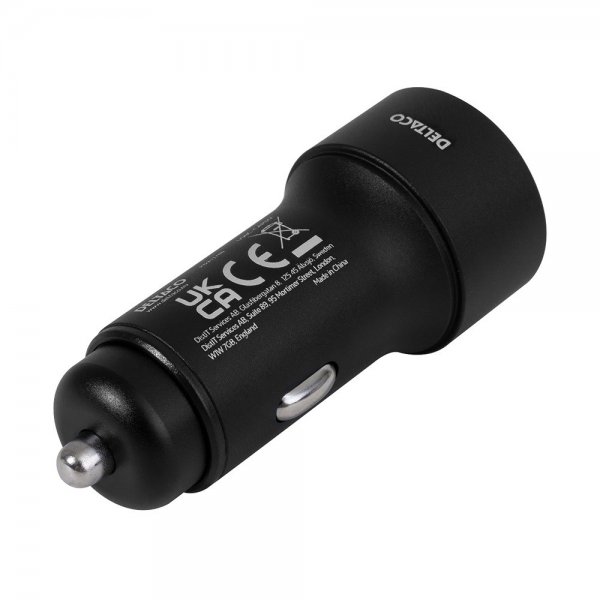 Deltaco Mobillader til bil Fast Charging Dual USB Car Charger