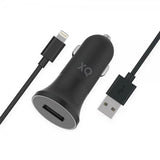 Xqisit Mobillader til bil med Lightning-kabel 1m 12W Svart