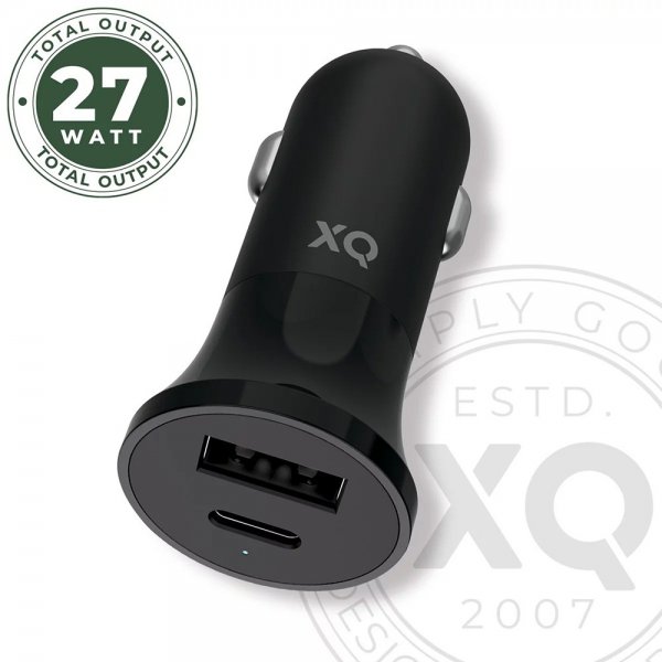 Xqisit Mobillader til bil PD 27W USB-A & USB-C