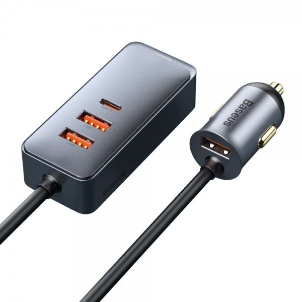 Baseus Mobillader til bil Share Together 120W 3 USB-A & 1 USB-C Svart