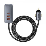 Baseus Mobillader til bil Share Together 120W 3 USB-A & 1 USB-C Svart