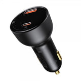 Baseus Mobillader til bil Superme USB-C & USB-A 100W Svart