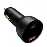 Baseus Mobillader til bil Superme USB-C & USB-A 100W Svart