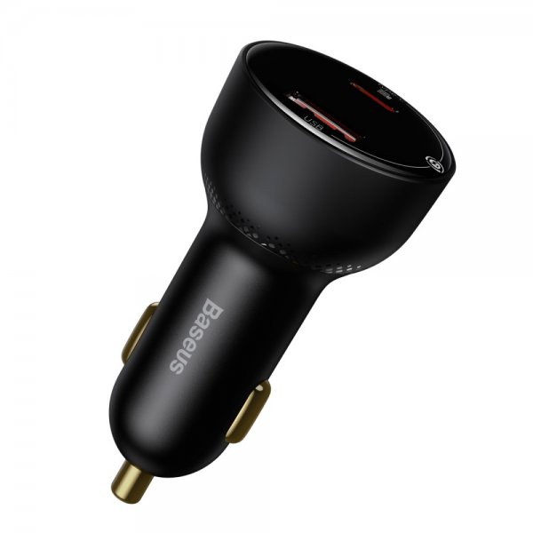 Baseus Mobillader til bil Superme USB-C & USB-A 100W Svart