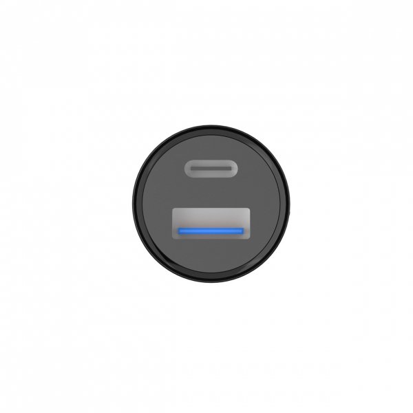 Gear Mobillader til bil USB-C PD 30W + USB-A QC18W Svart