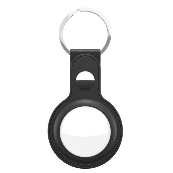 KeyBudz AirTag Holder Leather Black