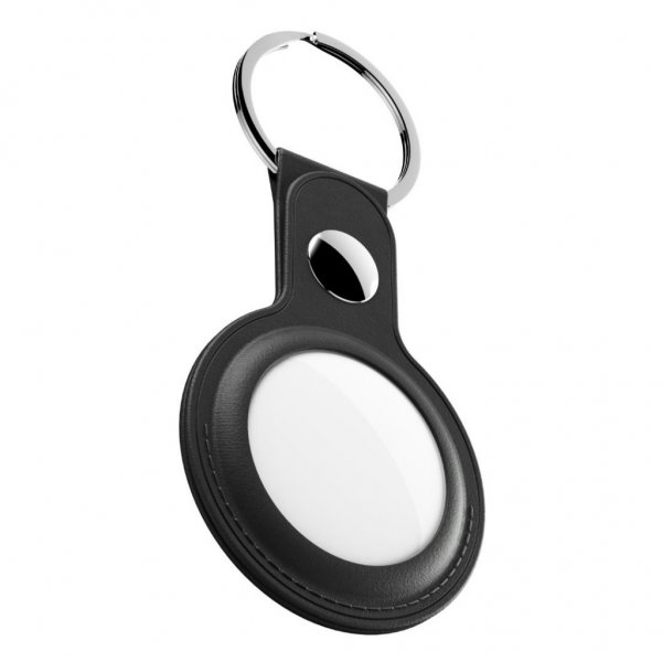 KeyBudz AirTag Holder Leather 2-pack Black