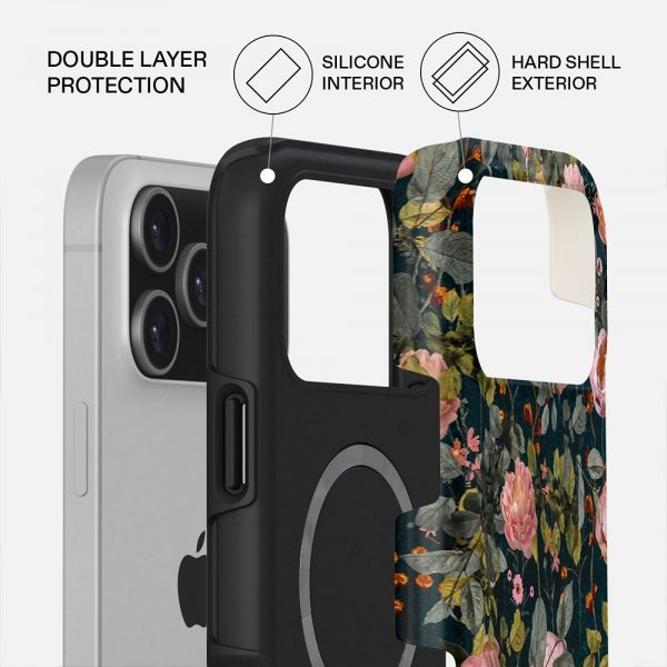 Burga iPhone 17 Pro Deksel Tough MagSafe Bloomy Garden