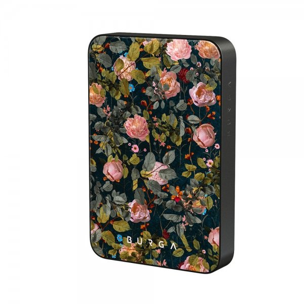Burga Powerbank MagSafe 5000 mAh Bloomy Garden Metallgrå