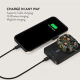 Burga Powerbank MagSafe 5000 mAh Bloomy Garden Metallgrå