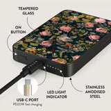 Burga Powerbank MagSafe 5000 mAh Bloomy Garden Metallgrå