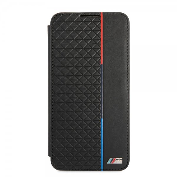 BMW Samsung Galaxy S21 FE Etui Triangle Pattern & Tricolor Stripe Svart