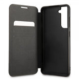 BMW Samsung Galaxy S21 FE Etui Triangle Pattern & Tricolor Stripe Svart