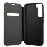 BMW Samsung Galaxy S22 Plus Etui Triangle Pattern & Tricolor Stripe Svart