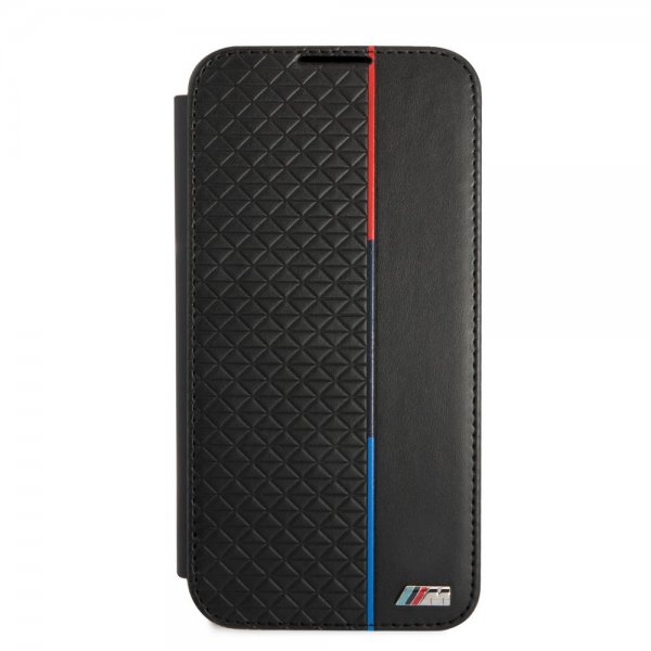 BMW Samsung Galaxy S22 Etui Triangle Pattern & Tricolor Stripe Svart
