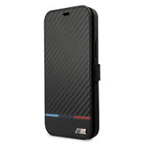 BMW iPhone 13 Pro Etui Tricolor Carbon Effect Svart