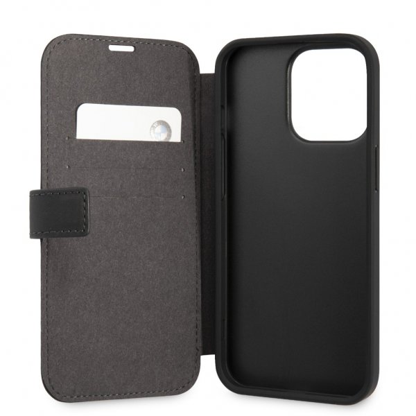 BMW iPhone 13 Pro Max Etui Tricolor Carbon Effect Svart