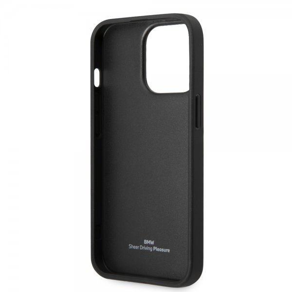 BMW iPhone 14 Pro Max Deksel Big Logo Stripe Svart
