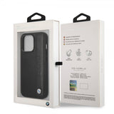 BMW iPhone 14 Pro Max Deksel Big Logo Stripe Svart