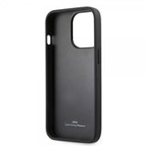 BMW iPhone 14 Pro Deksel Hot Stamp Metal Logo Svart