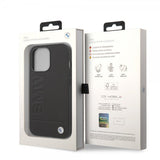 BMW iPhone 14 Pro Deksel Hot Stamp Metal Logo Svart