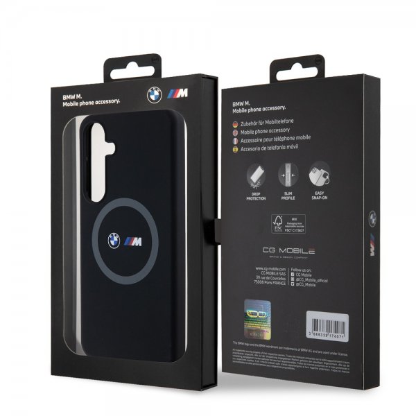 BMW Samsung Galaxy S24 Plus Deksel Printed Logos MagSafe Svart