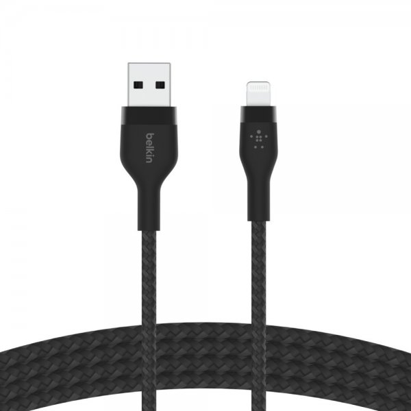 Belkin BOOST CHARGE USB-A to LTG_Braided Silicon 1m Black
