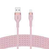 Belkin BOOST CHARGE USB-A to LTG_Braided Silicon 3m Pink