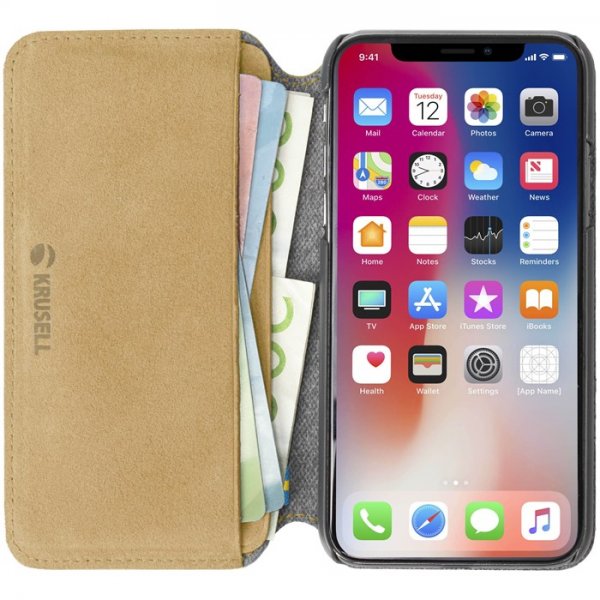 Krusell iPhone Xs Max Etui Broby Cognac