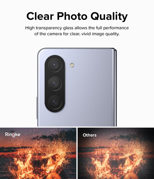Ringke Samsung Galaxy Z Fold 5 Kamerabeskytter Camera Protector Glass 2-pakning